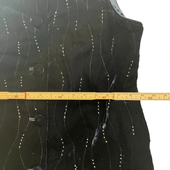 Summit Silks Velvet Silk Vest with removable Fur Blue Size Small - Picture 8 of 10